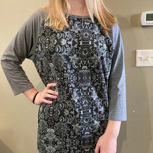 Patterned Quarter Sleeve Top